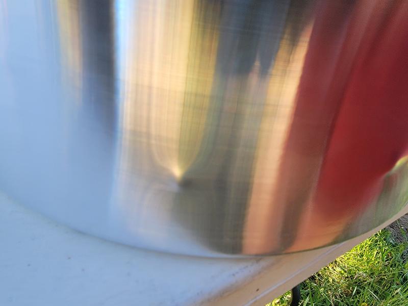 Dents like this all the way around the pot