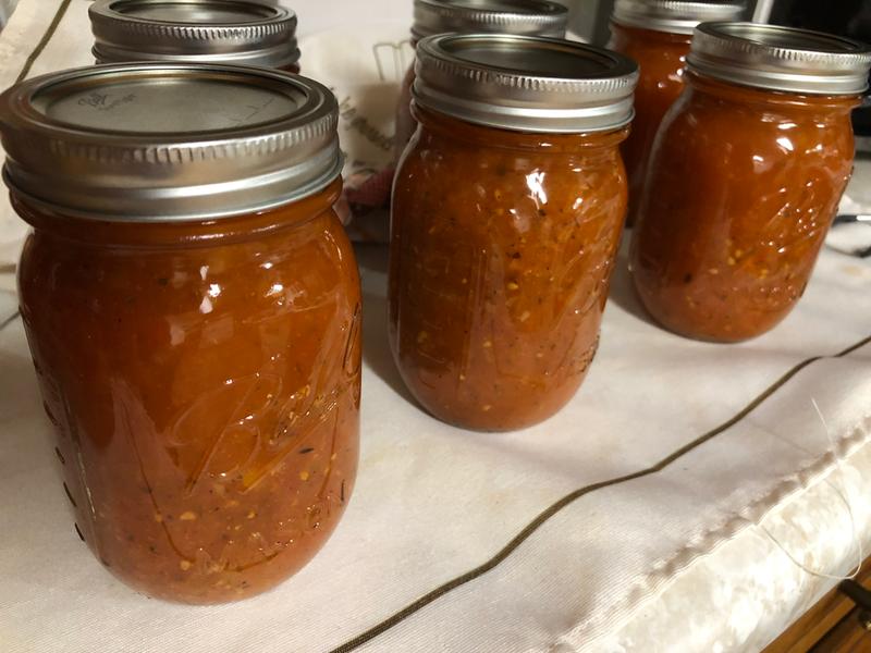 Pasta sauce and low sugar cinnamon pears