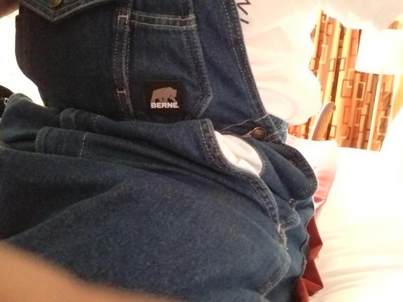 Left side front pocket when sitting