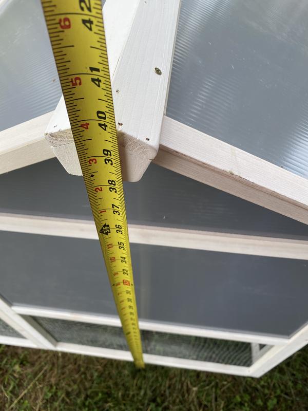 Top of coop to ground is less than 3 1/2 feet