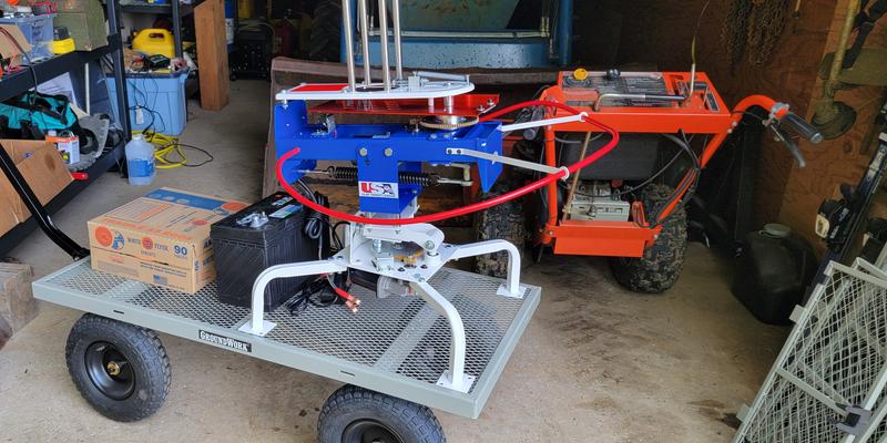 Cart (doors not attsched, but I put them on when moving, doors don't interfere w thrower arm)