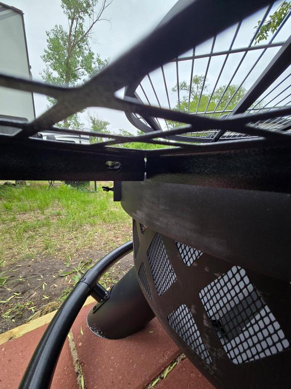 Not enough hardware to fully secure outside grating