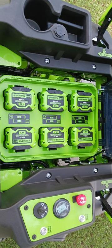 view of open battery box