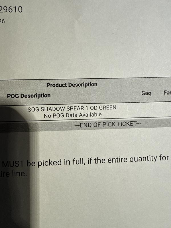 Ordered odg received black