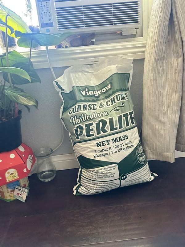 very disappointed with the size of the perlite and with my missing second bag