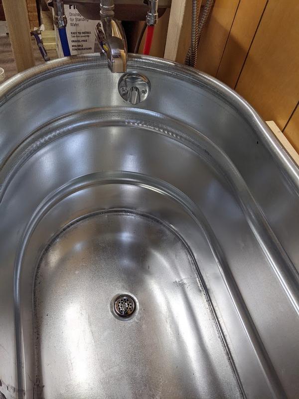 The 20x44x24" in 2021-2024 with overflow and functional toggle drain