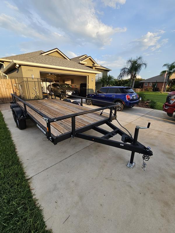 One of the best adjustable jack stands out there added on along with a fantastic versatile Karavan 15 foot double axle electric brake trailers, side and rear come off, and side come down half way if need be, great trailer, very happy with it