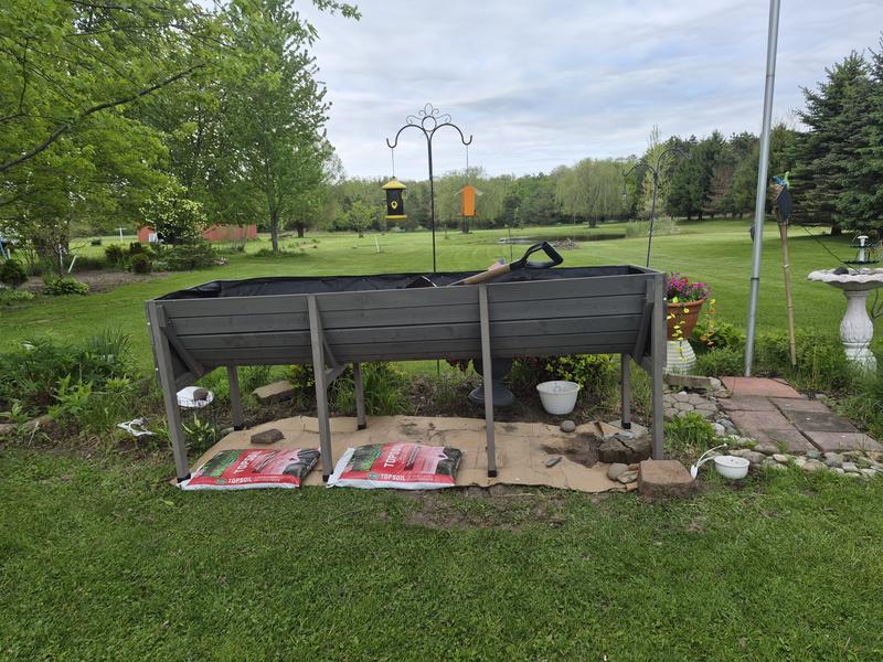 Wooden raised bed