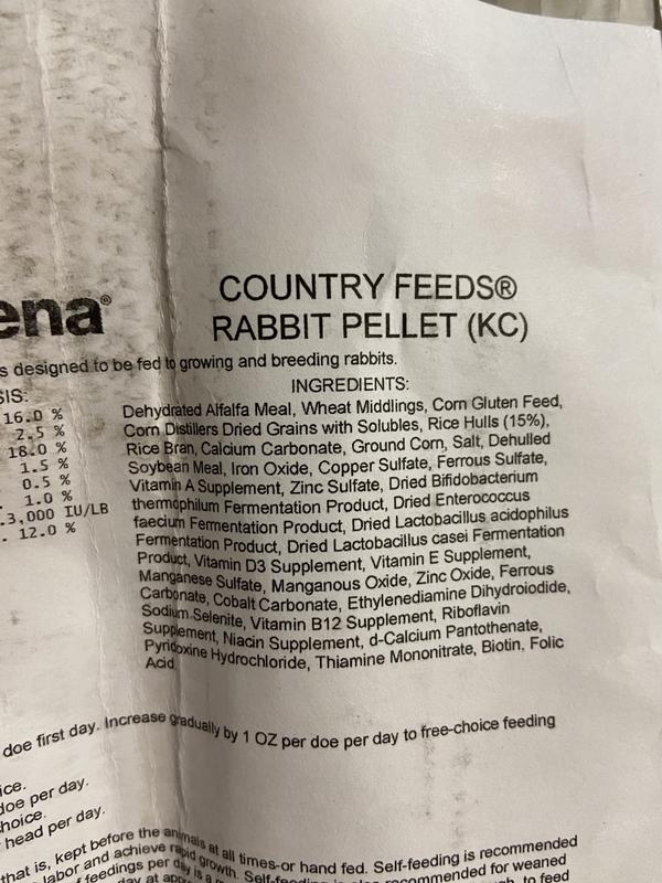 Nutrena Country Feeds 16% Pelleted Rabbit Food, 50 lb. Bag at Tractor ...