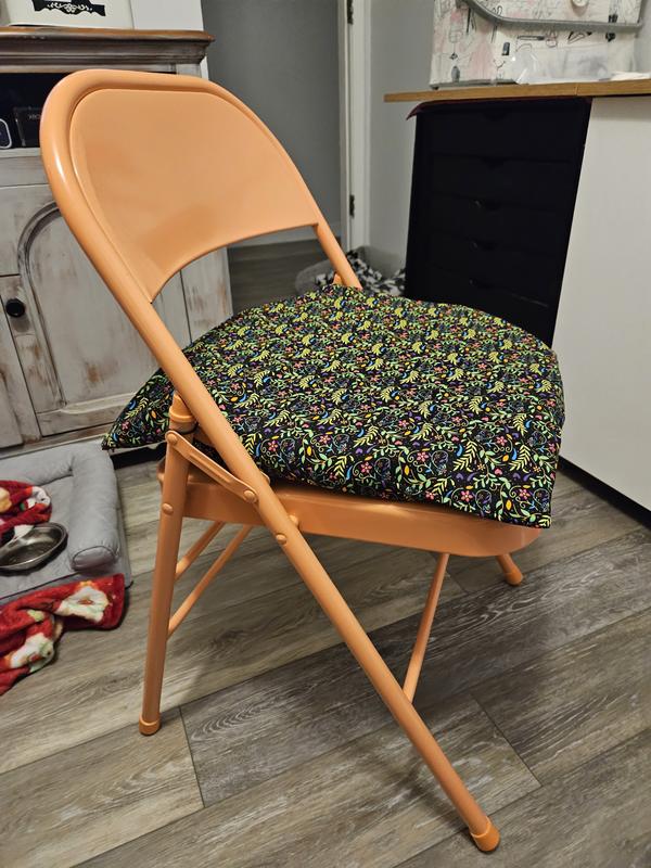 The chair I got from Tractor Supply.        I made a cushion for it .
