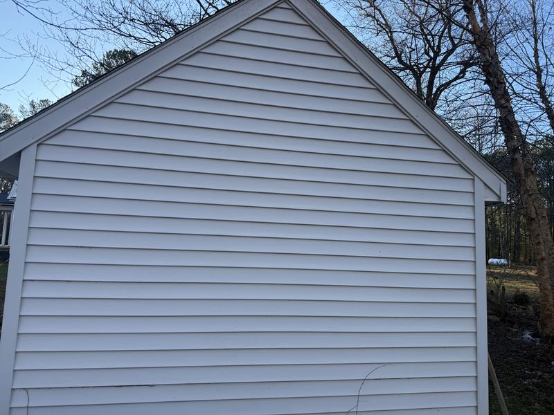 Before and after photos from the shed