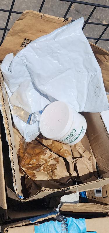 Empty container because it all leaked out in the package.