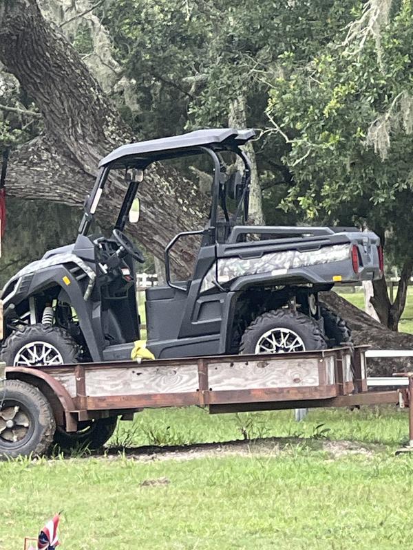 It has been sitting on this trailer for a month waiting for warranty work.