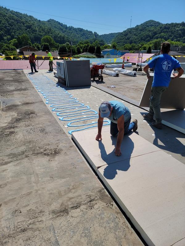 Hand Truck and rubber EPDM lifted are in the background