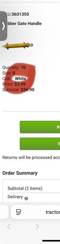 Needed white handles as both the website and my order indicated I was ordering