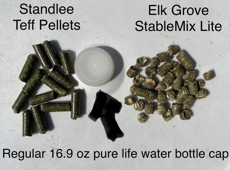 Comparison Standlee Teff (left) to StableMix lite (right)