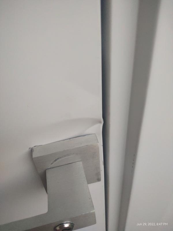 The mentioned dents/bend