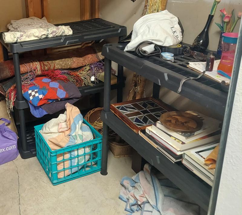 Set up shelves together or separate, you decide. Mess not included LoL!