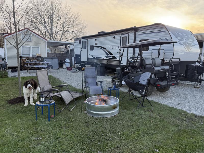 Fire pit installed at campground, dulling finish after first fire.
