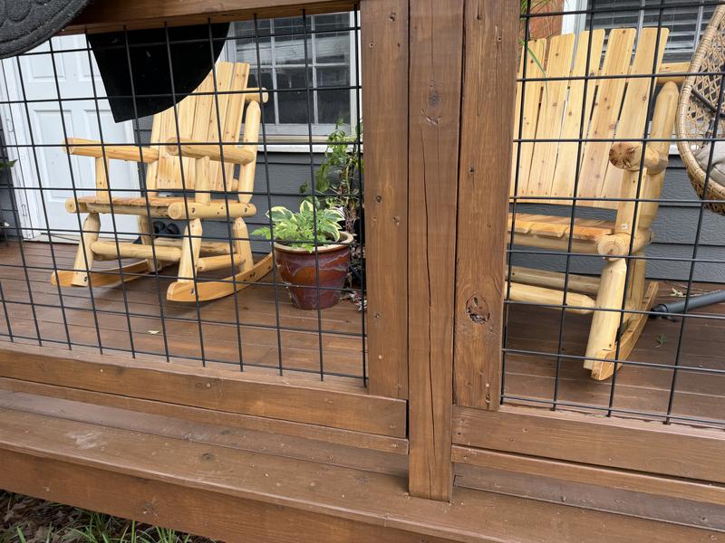 We have the chairs on our front porch.