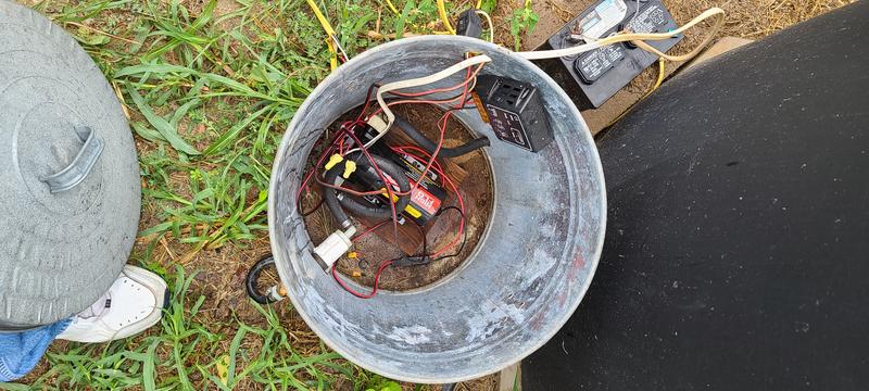 hidden in a trash can