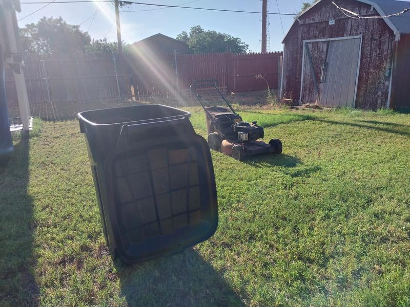 This is a fairly large yard and only dumped the bag on the mower 4 times. On a regular mower, I would normally have to empty the bag every 2 passes.