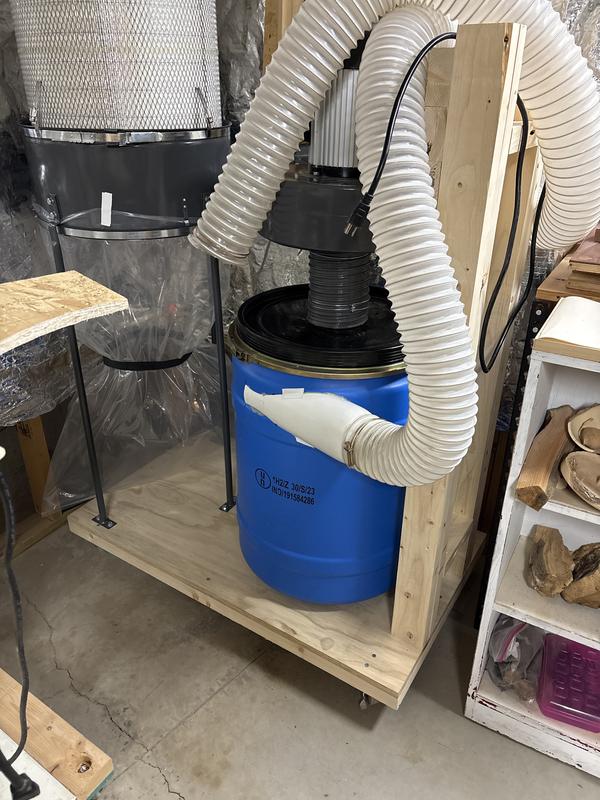 Woodworking dust collector barrel