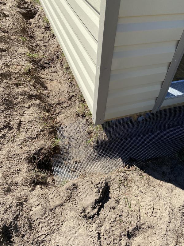 Critter control around shed