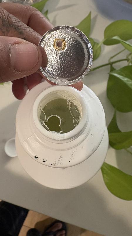 Plastic seal torn