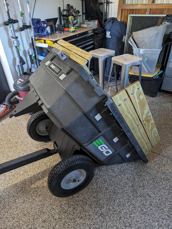 Dumping, but can pivot at the axle to dump to each side instead of just straight back.