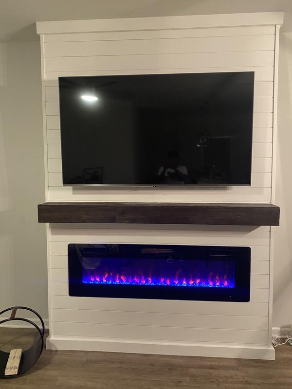 Shiplap Fireplace and Mantel