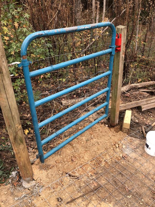 Gate latch kit successfully mounted to new gate