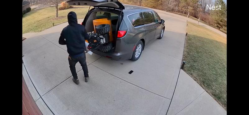 Not the way to transport an engine with oil in it