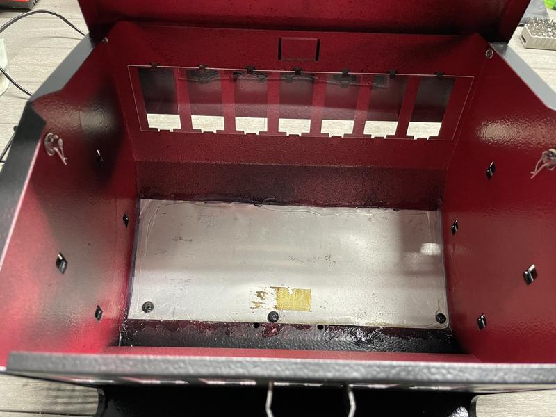 Rear hopper closed off...