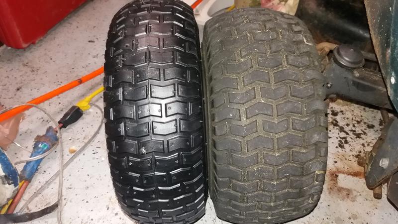 same size tire but new one was thinner