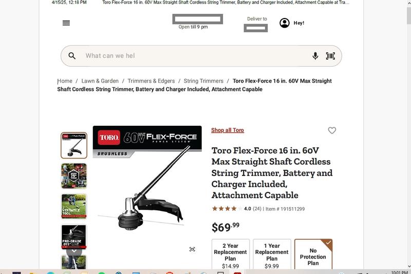 Website clearly described a full trimmer with battery and charger.