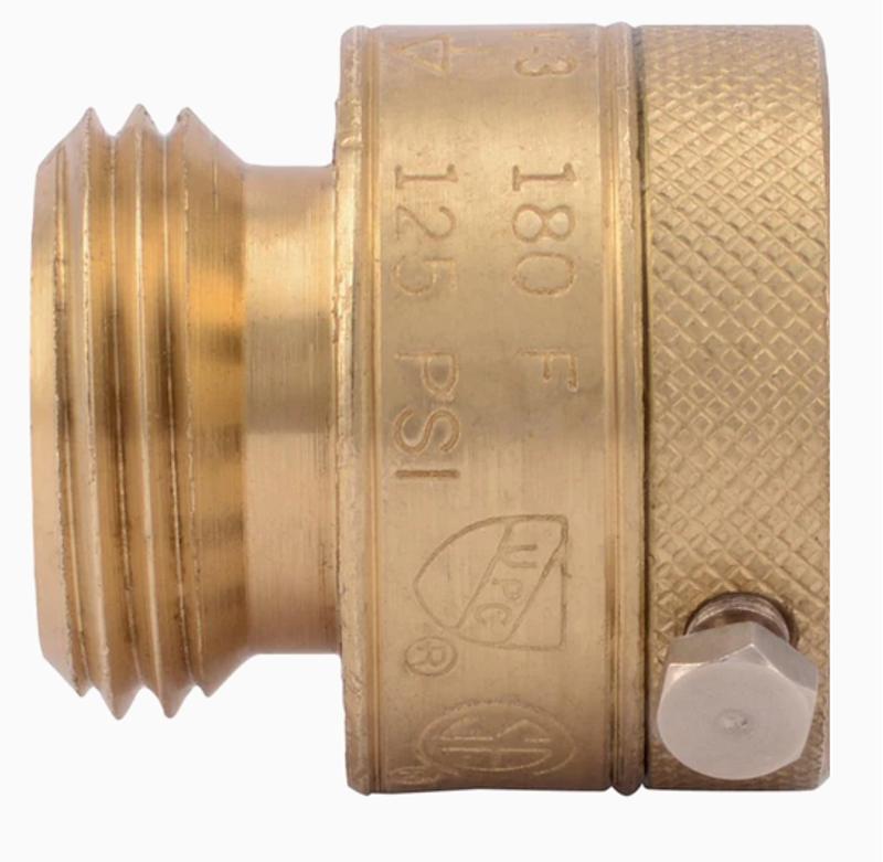 Solid Brass Anti-Siphon Hose Attachment