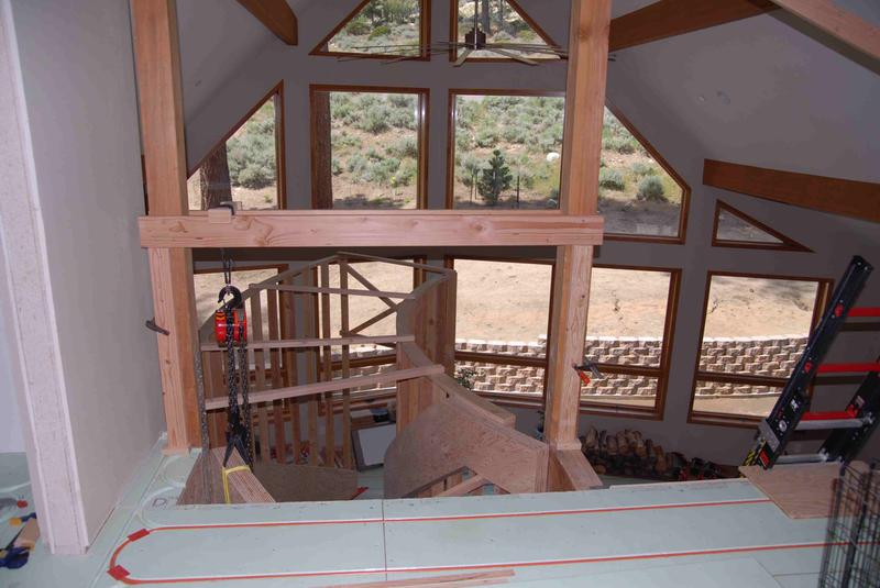 Curved Stair Stringers w/ 2 ton chain hoist