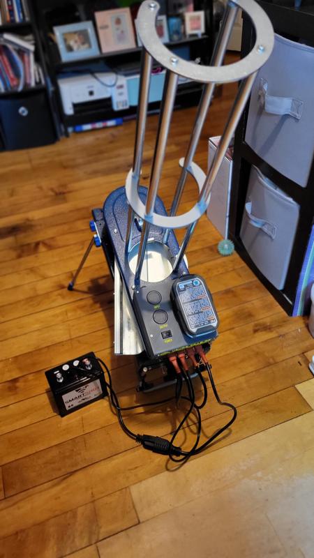 Vevor thrower with smartshot, powered by ryobi 18v