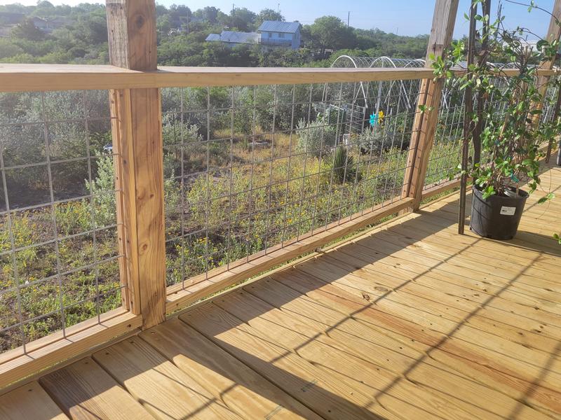 Panel cut in 4 pieces, covers up ro 32 ft.of railing.