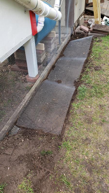 Used as a barrier a few inches underground