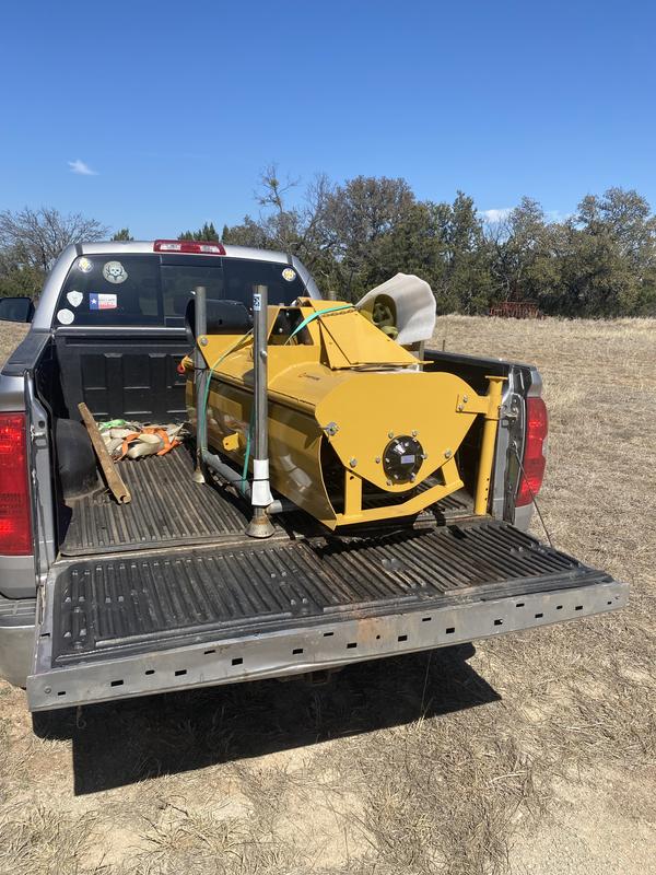 Had to use the front-end loader and chains to get it out