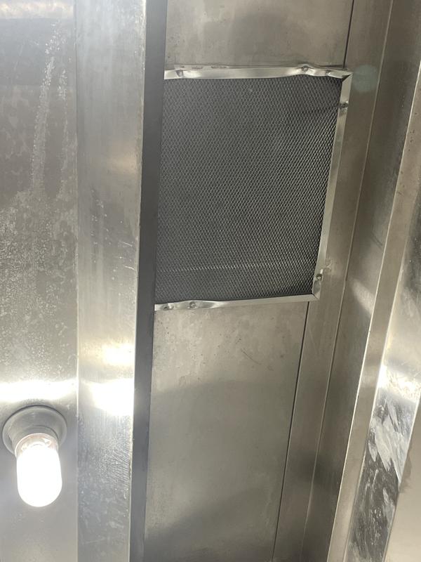 Flimsy frame preinstallation, ventilation tube, now covered