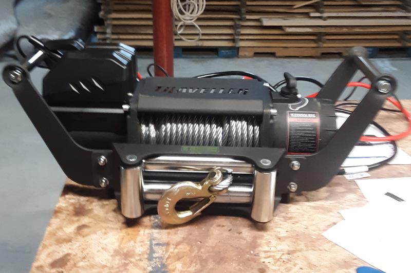 Winch and Cradle Assembled