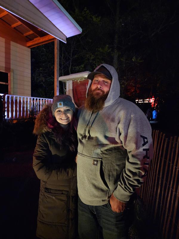 Hard to get a full image here, but i wore it for a Haunted House and i was cozy the whole night!