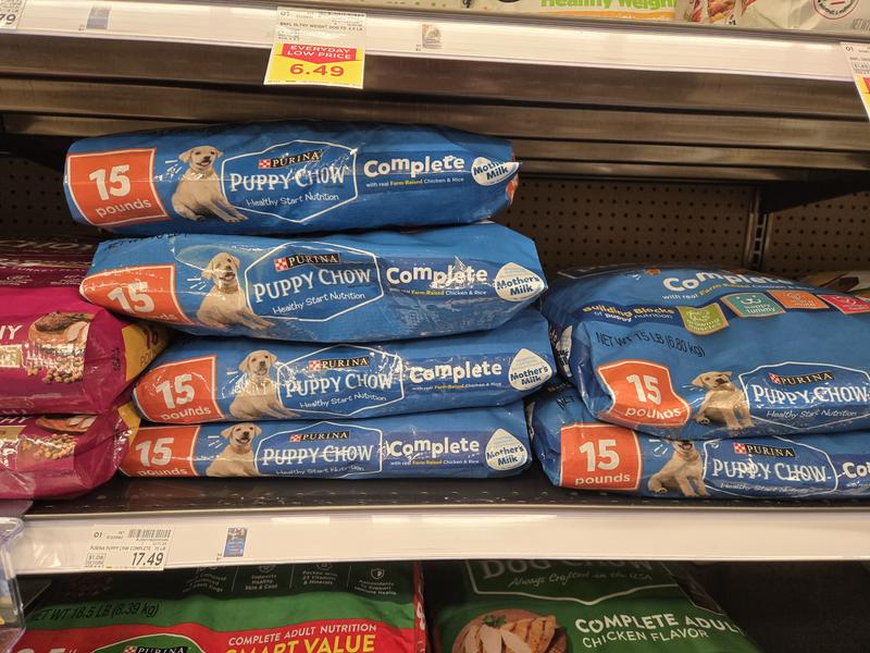 Purina Puppy Chow - more expensive at Kroger