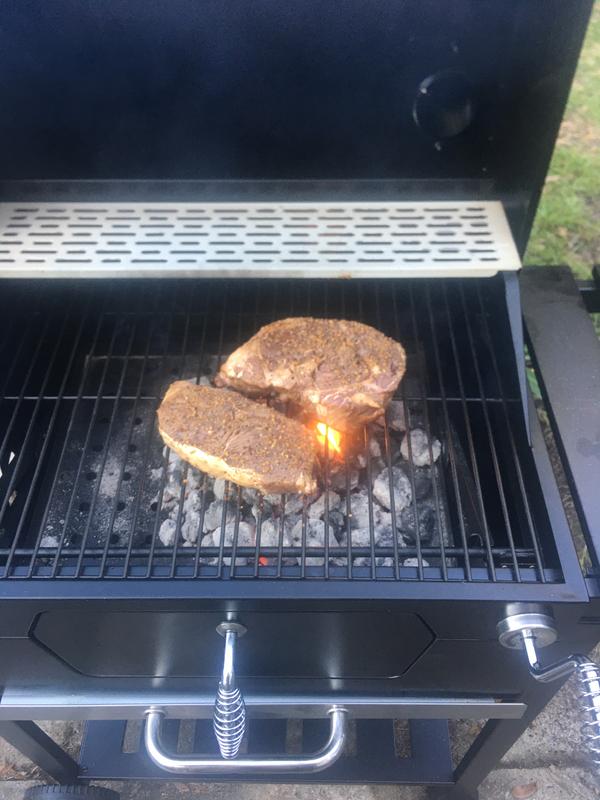 First steaks on the grill!