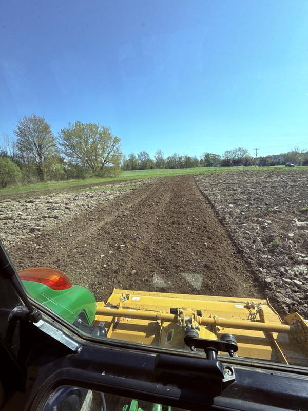 Flipped a field then used the rototiller