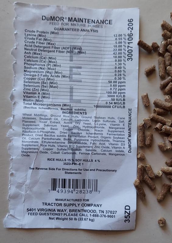 feed bag tag