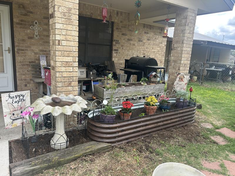 Front yard flower bed